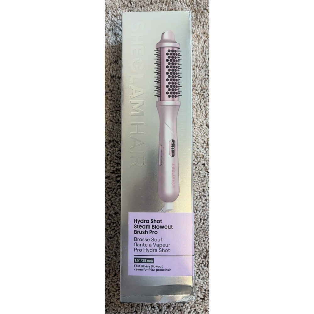 SHEGLAM HAIR Hydra Shot Steam Blowout Brush Pro 1.5” 38mm Thermal Brush New